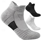 economico calzini da uomo-Per uomo 4 accoppiamenti Pacchi Multipli Calzini Calzini da Corsa Calzini Casual Nero Bianco Colore Semplice Vacanza Sport &amp; Outdoor Quotidiano Base Medio Primavera Autunno Moda Casual