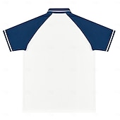 preiswerte Herren Elite Polo-Herren Polo Geschäft Lässig Umschlagkragen Kurzarm Mode Basic Einfarbig Farbblock Sommer Frühling Herbst Standard Passform Weiß Polo