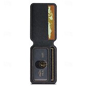 お買い得  iPhone用ケース-電話 ケース 用途 iPhone 16 iPhone 15 プロマックスプラス iPhone 14 13 12 Pro Max Plus バックカバー スタンド付き 磁石バックル ワイヤレス充電をサポート レトロ風 TPU PUレザー
