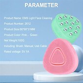economico Apparecchi per la cura del viso-detergente viso elettrico con vibrazione ad alta frequenza per massaggio con sfera in silicone