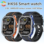 billige Smartklokker-hk56 smart sportsklokke 2,06 tommers amoled storskjerm bluetooth call ai stemme roterende krone digitale treningsklokker for kvinner