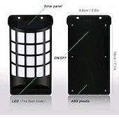 economico Applique per esterni-1 pz luci a fiamma solare per esterni, luci da parete a fiamma tremolante impermeabili con sensore scuro accensione/spegnimento automatico 66 luci notturne a energia solare a LED design a reticolo per