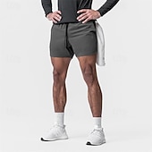 abordables Pantalones cortos de correr-Hombre Pantalones Cortos Running Shorts de gimnasio Pantalones de chándal Correa Bolsillo con forro de compresión Cintura elástica Bermudas Interior Exterior Deporte Verano Secado rápido Ligero Suave
