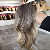 voordelige Pruiken van echt haar, met kanten voorzijde-Remy mensenhaar 13x6 sluiting 4x13 Sluiting 4x4 Sluiting Pruik Zijdeel Middelste stuk Gratis deel Braziliaans haar Body Golf Golvend Bruin Blond Meerkleurig Pruik 130% 150% 180% Haardichtheid met