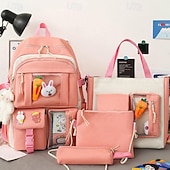 economico Borse per libri-zaini cartoon per zaini scolastici set con tote bag borsa a tracolla astuccio zaino per ragazze regali per il ritorno a scuola