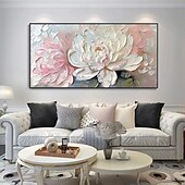 preiswerte Blumen-/Botanische Gemälde-Sommerblüten dicke Textur Ölgemälde handgemaltes Ölgemälde lebendige Blumen Ölgemälde handgemachte Wandkunst moderne Boho 3D Messer große Leinwand Dekor Qualität Haus Textur Gemälde