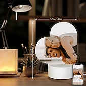 cheap Décor &amp; Night Lights-Personalized Light Up Photo Lamp Custom Valentines Heart Shaped USB Night Light Ideal for Valentine&#039;s Day and Anniversary Gift for Wife Husband or Lovers