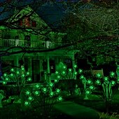 abordables Halloween Outdoor-2pcs Halloween Solar Firefly Swing Spiders Light Purple Red Green Solar Outdoor Lawn Pathway Lights Waterproof Plug In the Ground Lamp Swing with the Wind for Outdoor Yard Garden Pathway Patio Decoration Lamp