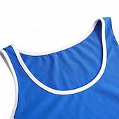 economico Canotte da palestra-Per uomo Canotta Maglietta smanicata Maglietta senza maniche Maglietta per muscoli da palestra Senza Maniche Girocollo Estate Blocco di colori Moda Designer Muscolo Patchwork All&#039;aperto Uscire