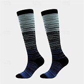 abordables Calcetines de running-Calcetines de compresión Calcetines Deportivos Calcetines para correr 1 Par A rayas Mujer Calcetines de tubo Transpirable Reductor del Sudor Cómodo Entrenamiento de gimnasio Baloncesto Corriendo