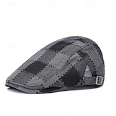 levne Pánské klobouky-Pánské PLacatá čepice Klobouk Ascot Novinářský klobouk Fialová Rubínově červená Polyester Módní Na běžné nošení ulice Denní Pléd Nastavitelná Proti sluci Prodyšné