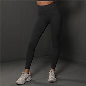 economico Leggings e collant da yoga-Per donna Pantaloni da yoga Leggings da yoga Vita Alta Yoga Allenamento in Palestra Pilates Collant Grigio scuro Nero Borgogna Spandex Gli sport Abbigliamento sportivo Elasticizzato Taglia piccola