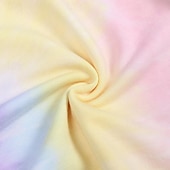 tanie Zestawy-Dla obu płci Dla chłopców Dla dziewczynek 3D Wzór tie-dye Dres sportowy Zestaw z kapturem Odzież treningowa Długi rękaw Wiosna Jesień Codzienny Wygoda Dzieci 4-12 lat Kaptur Na zewnątrz Urlop Sport
