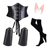 Χαμηλού Κόστους Ενδύματα-Ρετρό / Βίντατζ Μεσαίωνα Αναγέννησης Φορέματα Στολές Ηρώων Σετ αξεσουάρ Βίκινγκ Ξένος Ranger Φανταχτερή Φόρεμα Γυναικεία Βίκινγκ Φαντασία Μασκάρεμα Επίδοση LARP Ρεν Φερ Ενηλίκων