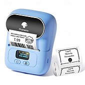 billiga Kontorsmaterial-phomemom110 mini bärbar streckkodsetikett kläder prislapp tag sticker termisk etikettskrivare