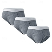 preiswerte Boxershorts für Herren-Herren 3 Pack Unterwäsche Boxer Boxer-Shorts Patchwork Hauptstadt Atmungsaktiv Weich Komfortabel Farbblock Mittlere Hüfthöhe Schwarz+Weiß+Grau Schwarz