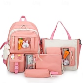 economico Borse per libri-zaini cartoon per zaini scolastici set con tote bag borsa a tracolla astuccio zaino per ragazze regali per il ritorno a scuola
