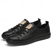cheap Men&#039;s Sneakers-Men&#039;s White Casual Low-Top Sneakers - Comfortable and Trendy Lace-Up Shoes for Everyday Wear