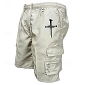 baratos Ar livre-Homens Bermuda Cargo Shorts de caminhada Militar Ao ar livre Normal Respirável Secagem Rápida Calção Com Cordão Cintura elástica Preto Verde Tropa Caça Alpinismo Campismo / Escursão / Espeleologismo