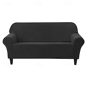 baratos Cobertura de Sofa-capa completa de veludo para sofá capa de sofá pelúcia e extensível tecido macio e durável com tudo incluído - fácil de instalar limpo - perfeito para proteger e melhorar seu sofá