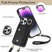 tanie Etui do iPhone&#039;ów-telefon Kılıf Na iPhone&#039;a 16 iPhone&#039;a 15 Pro MaxPlus iPhone 14 13 12 11 Pro Max Plus Mini Etui na karty portfela Z podpórką Uchwyt pierścieniowy Zamek Retro TPU Metal Skóra PU