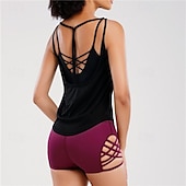 ieftine Pantaloni scurți și bicicliști de yoga-Pentru femei Pantaloni Sport de Sală Pantaloni scurți de yoga Pantaloni scurți de antrenament Eliminat Talie Înaltă Yoga Gimnastică antrenament Pilates Pantaloni scurți Negru Vișiniu Albastru Închis