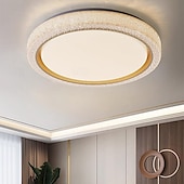 economico Lampade da soffitto con dimmer-Plafoniere a led dimmerabili 50 cm 1 luce moderna arte industriale circolare in metallo spazzolato semi incasso 42 w per cucina camera da letto soggiorno 220-240 v