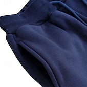 economico Pantaloni della tuta-Per uomo Pantaloni in pile Pantaloni della tuta Jogging Pareggiatore Pantaloni invernali Tasche A cordoncino Vita elastica Tinta unica Caldo Lunghezza intera Giornaliero Informale Più velluto Morbido