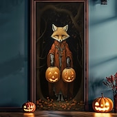 billige Halloween dørdeksler-halloween dørdekorasjoner halloween dørdeksler svart katt gresskar dør billedvev dør gardin dekorasjon bakteppe dør banner for inngangsdør gårdshus ferie fest dekor forsyninger