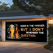 cheap Garage &amp; Door Banners-Outdoor Garage Door Cover Banner Beer Vintage Slogan Farmhouse Large Backdrop Decoration for Holiday Outdoor Garage Door Home Wall Decorations