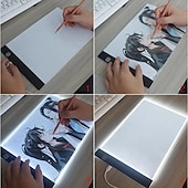 billiga Universella tillbehör-a5 ultratunn bärbar led-ljuslåda usb power artcraft led spårljusdyna för konstnärer rita skissning diamantmålning