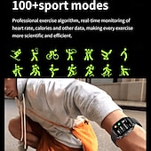 abordables Pulseras inteligentes-696 H35 Reloj inteligente 2.02 pulgada Pulsera inteligente Bluetooth Podómetro Recordatorio de Llamadas Seguimiento del Sueño Compatible con Android iOS Hombre Llamadas con Manos Libres Recordatorio