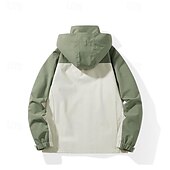 economico Softshell, pile e giacche da escursionismo-Per uomo Giacca Softshell Giubbino da escursione All&#039;aperto Color Block Antivento Resistente all&#039;acqua Giacca a vento Viaggi Nero Avorio Rosa Cachi