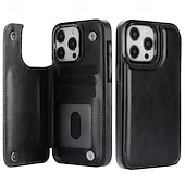 economico Cover per iPhone-telefono Custodia Per iPhone16 iPhone 15 Pro Max Plus iPhone 14 13 12 11 Pro Max Plus Mini SE Per retro Con supporto A calamita Slot per schede Retrò TPU pelle sintetica