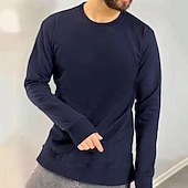 levne Základní mikiny_-Pánské Mikina Světle šedá Světle modrá Tričkový Bez vzoru Denní Sporty a outdoor Dovolená Šik ven Základní Na běžné nošení Jaro &amp; podzim Oblečení Mikiny s kapucí Mikiny Dlouhý rukáv