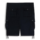 preiswerte Draussen-Herren Cargo-Shorts Shorts Sommershorts Mehrere Taschen Einfach Komfort Atmungsaktiv Kurz Lässig Täglich Ferien Mode Designer Khaki Armeegrün