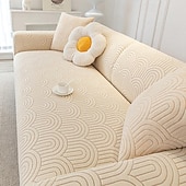 economico Copridivano-fodera per divano elastica in velluto jacquard copertura universale all-inclusive quattro stagioni pigro cuscino per divano anti-graffio in un unico pezzo estensibile durevole facile da installare e