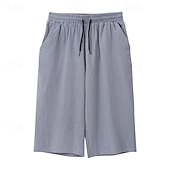 economico Casa-Per uomo Pantaloncini Estivi Tasca Tinta unita All&#039;aperto Sportivo Corto Vacanza Casuale Casual Verde militare Nero Vita Bassa Micro-elastico