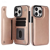 economico Cover per iPhone-telefono Custodia Per iPhone16 iPhone 15 Pro Max Plus iPhone 14 13 12 11 Pro Max Plus Mini SE Per retro Con supporto A calamita Slot per schede Retrò TPU pelle sintetica