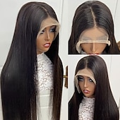 economico Parrucche lace front capelli veri-Parrucche anteriori in pizzo a onde profonde 13x6 parrucche per capelli umani per donne 150% densità hd parrucche anteriori in pizzo ricci profondi trasparenti HD capelli umani pre pizzicati con i