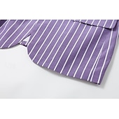 abordables Blazers pour hommes-Homme Remise de diplôme Blazer Affaires Cocktail Fête de mariage Mode Occasionnel Printemps &amp; Automne Polyester Rayures Boutons Avec Poches Confortable Simple Boutonnage veste Rose Claire Bleu Orange