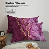 baratos Conjuntos de capa de edredão-Conjunto de capa de edredom de 3 peças com padrão abstrato de mármore nórdico para hotéis, quartos de hóspedes e hotéis, conjunto de cama confortável