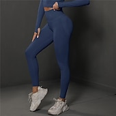 economico Leggings e collant da yoga-Per donna Pantaloni da yoga Leggings da yoga Vita Alta Yoga Allenamento in Palestra Pilates Collant Grigio scuro Nero Borgogna Spandex Gli sport Abbigliamento sportivo Elasticizzato Taglia piccola