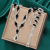 ieftine Seturi de Bijuterii-Seturi de bijuterii 4 buc Ștras Aliaj Cercei Coliere Brățări Pentru femei Elegant Epocă Modă Geometric Geometric Shape Set de bijuterii Pentru Nuntă Petrecere Aniversare