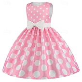 preiswerte Partykleider-Mädchen&#039; 3D Stelle Party Kleid Ärmellos Sommer Leistung Party Geburtstag Prinzessin Schön Süß kinderkleidung 4-12 Jahre abendkleider Schaukelkleid A Linie Kleid Midi Regular Fit
