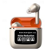 abordables Écouteurs Bluetooth sans fil-Écouteurs sans fil à écran tactile Smart Screen ANC annulation active du bruit grande batterie écouteurs de jeu en Bluetooth intra-auriculaires