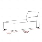 baratos Cobertura de Sofa-capa de chaise lounge capas de cadeira elásticas de luxo para sala de estar capa de chaise lounge com braço duplo capa de chaise lounge para quarto chaise tecido jacquard macio lavável à máquina