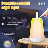 economico Luci intelligenti-Luce notturna colorata portatile LED Smart Light luce notturna con ricarica USB funzione dimmerabile tattile adatta per una varietà di scene