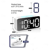 cheap Radios and Clocks-Super Loud Alarm Clock for Heavy Sleepers, Digital Clock with 7-Color Night Light, Adjustable Volume, Small for Bedrooms
