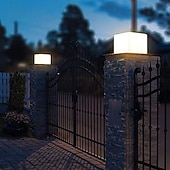 abordables luces de pared al aire libre-Luces LED de pared para exteriores blanco cálido 20/25/30/40 cm poste de jardín luz de patio lámpara de pilar cuadrado para exteriores simplicidad ip54 lámparas de pilar de jardín impermeables 3000k